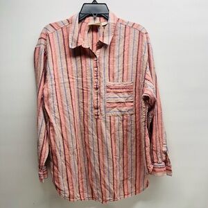 Maeve by Anthropologie womens top size XL striped blouse
